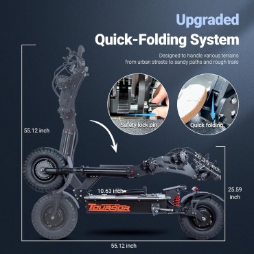 X1372VPRO Adult Electric Scooter 10000W 65MPH, 75 Miles 72V 40Ah Battery, 13" Road Tires Hyper Performance Commuter2